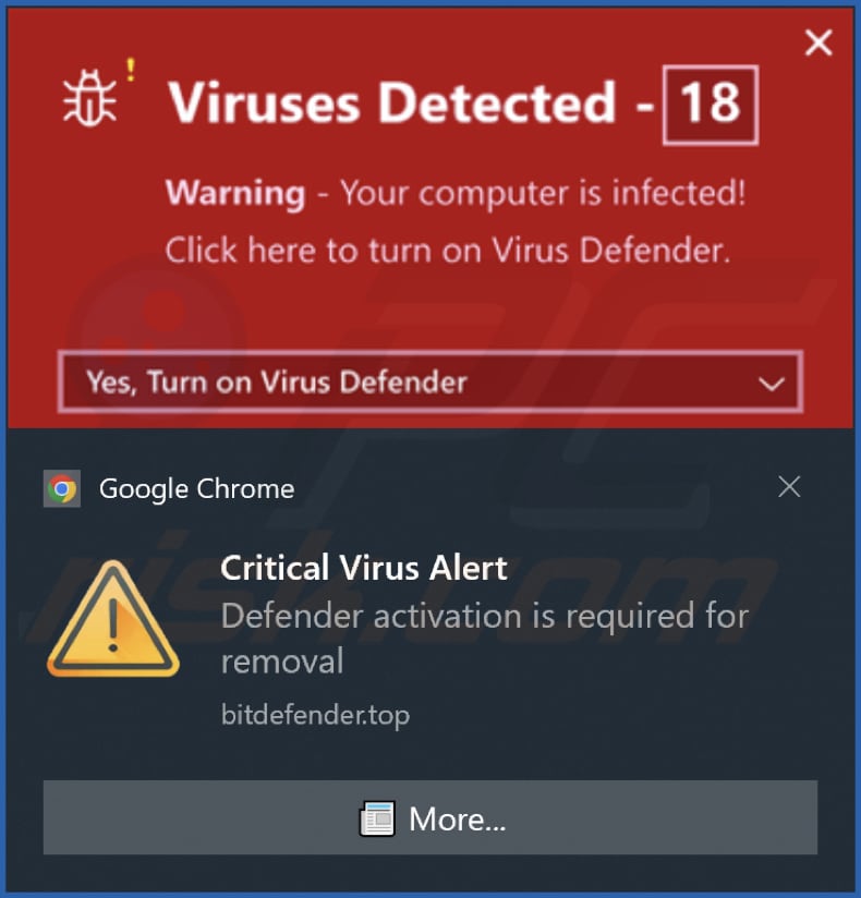 bitdefender.top deceptive notification