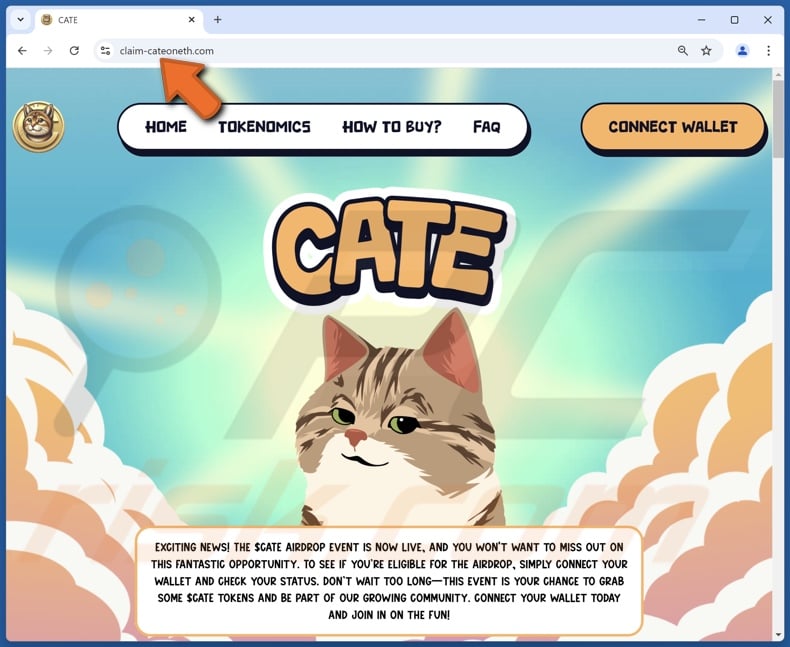 $CATE Airdrop scam
