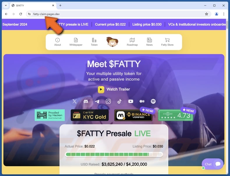 $FATTY Presale scam