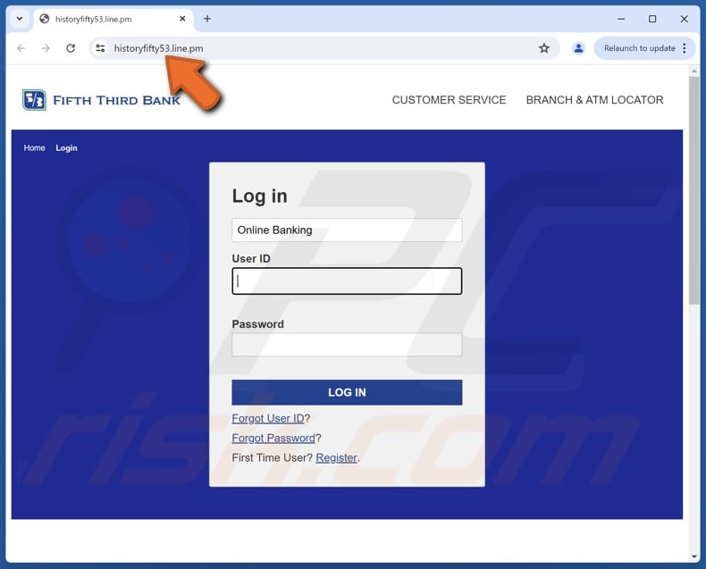 Fifth Third Bank scam email promoted phishing site