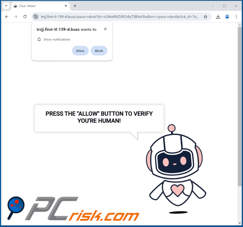 first-tl group website - first-tl-139-d[.]buzz - appearance (GIF)