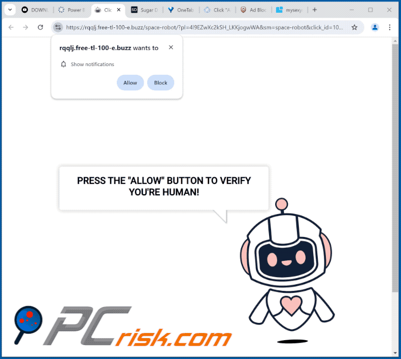 free-tl-100-e[.]buzz appearance (page from the free-tl website group) GIF