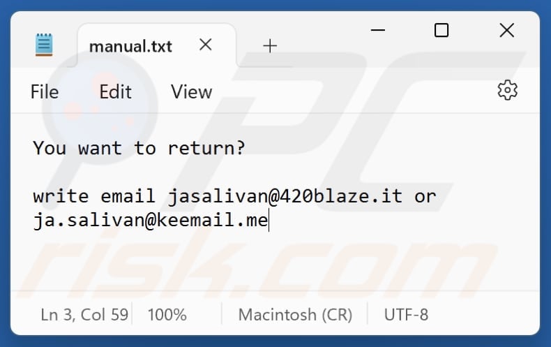 Ior ransomware txt file (manual.txt)