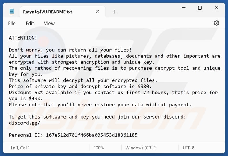 Luxy ransomware text file (random_string].README.txt)