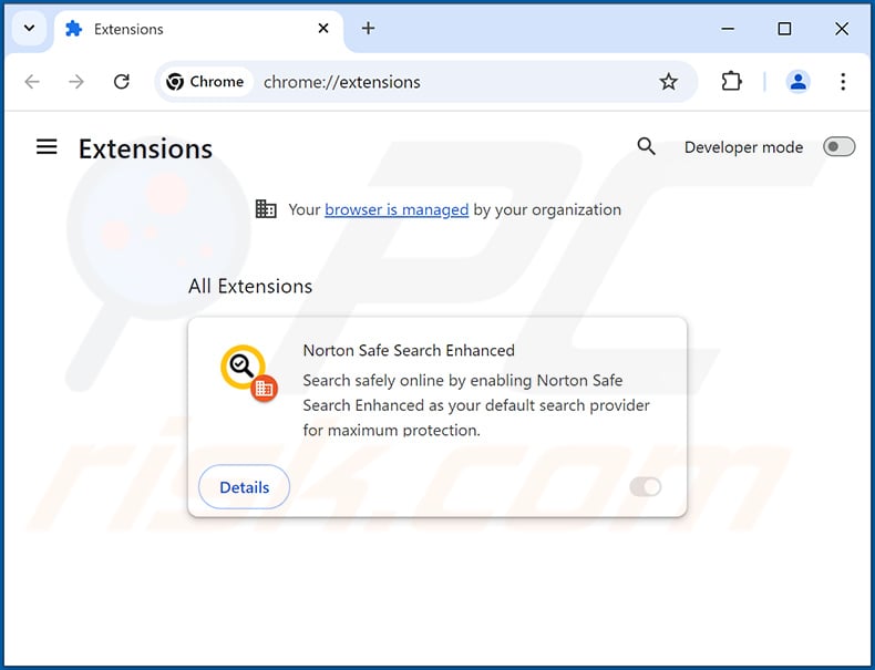 Norton Safe Search Enhance browser hijacker