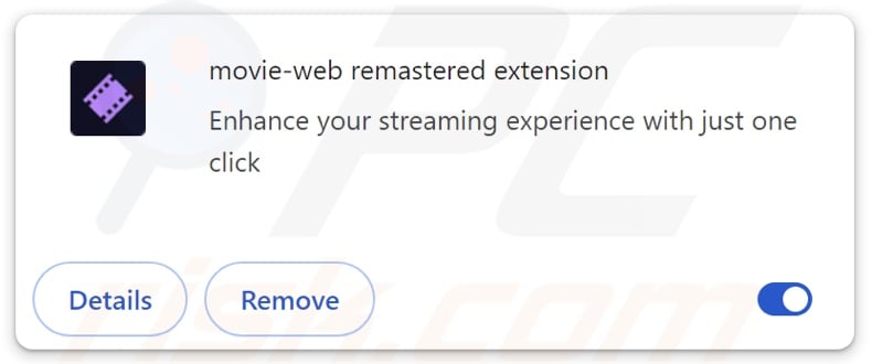 movie-web remastered extension adware