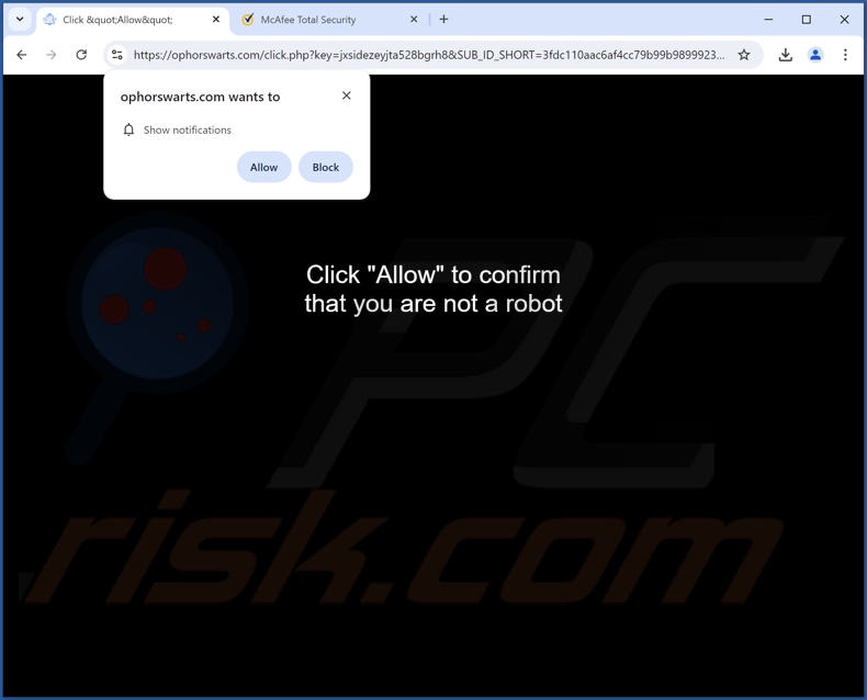 ophorswarts[.]com pop-up redirects