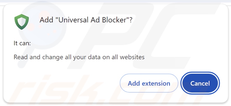 Universal Ad Blocker asking for various permissions