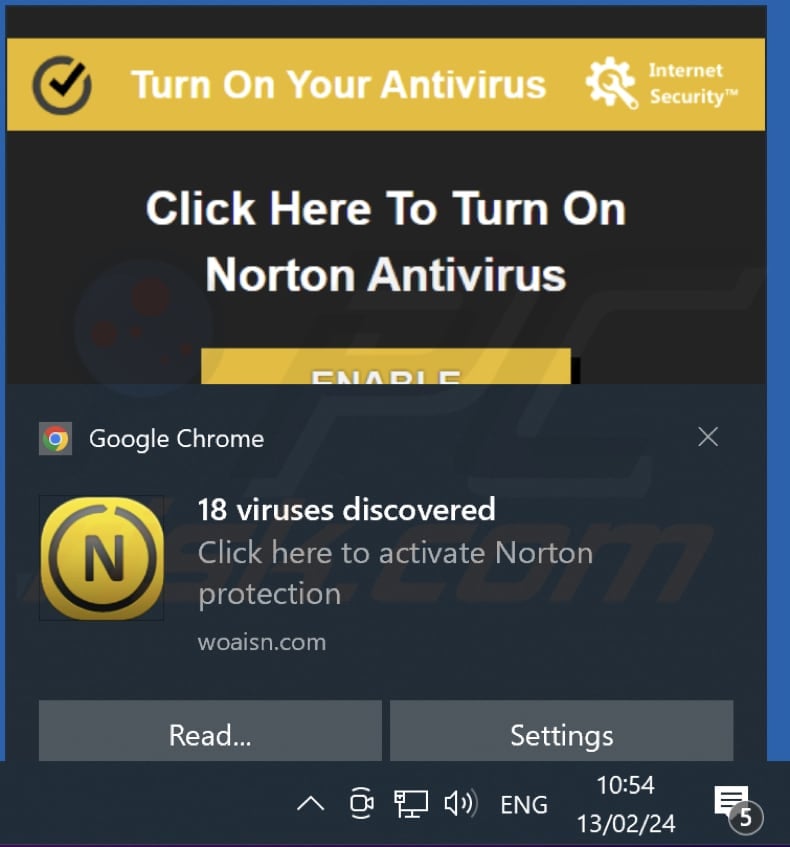 woaisn.com deceptive notification