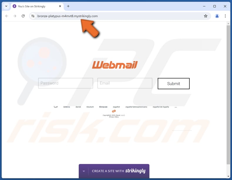 404 Mail Delivery Failed email scam phishing page