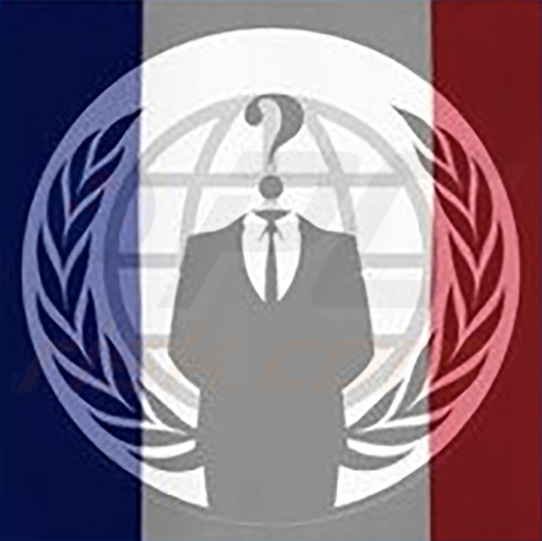 Anonymous France ransomware wallpaper