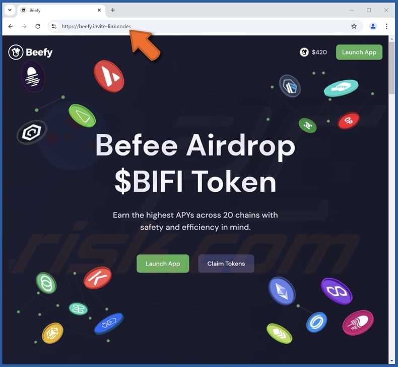 $BIFI Token Airdrop scam