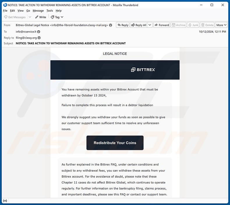 Bittrex spam email (2024-10-18)