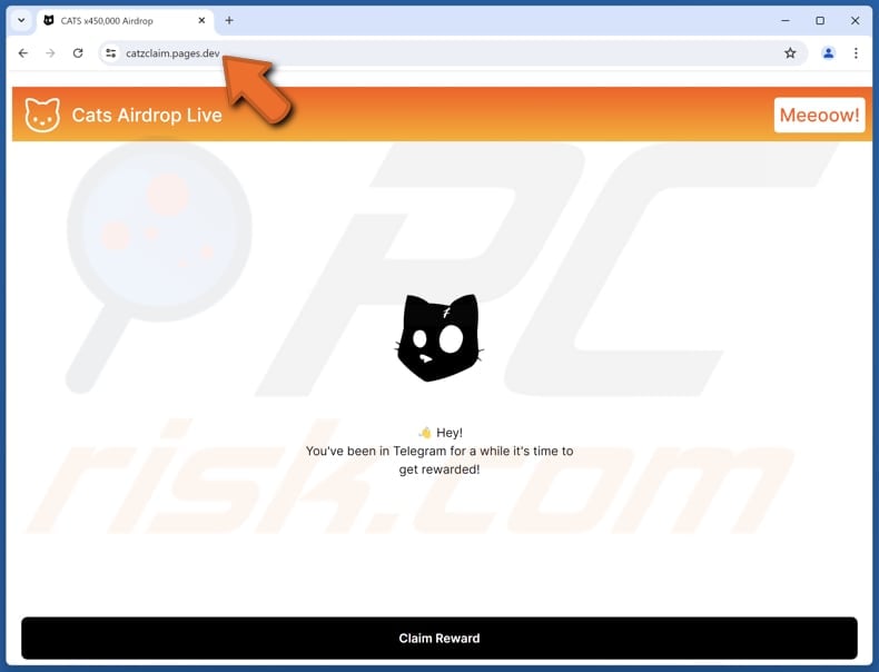 $CATS Airdrop Live scam