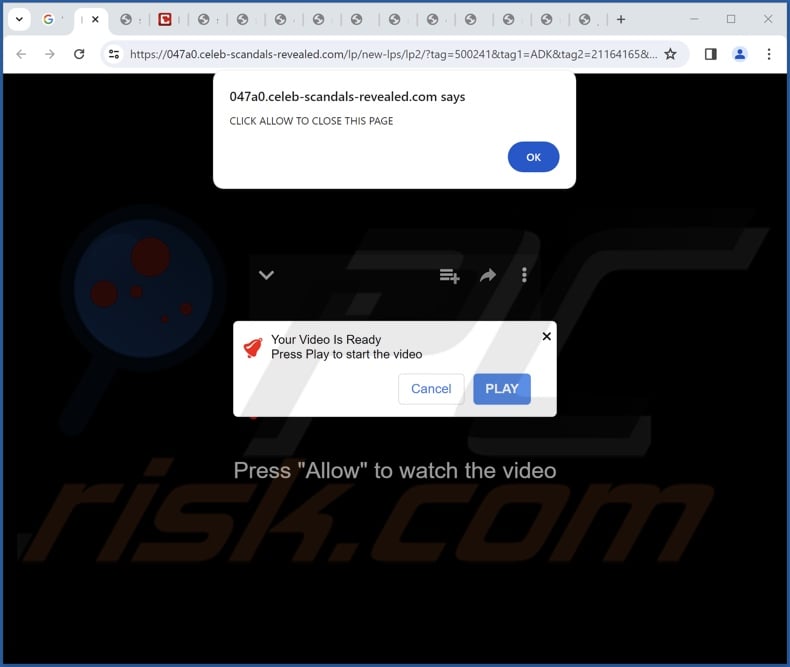 celeb-scandals-revealed[.]com pop-up redirects