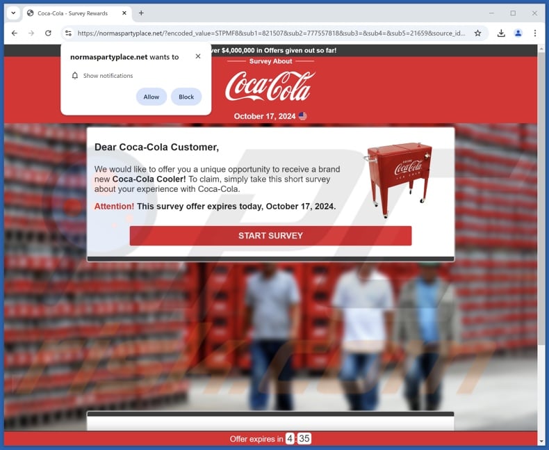 Coca Cola Survey scam