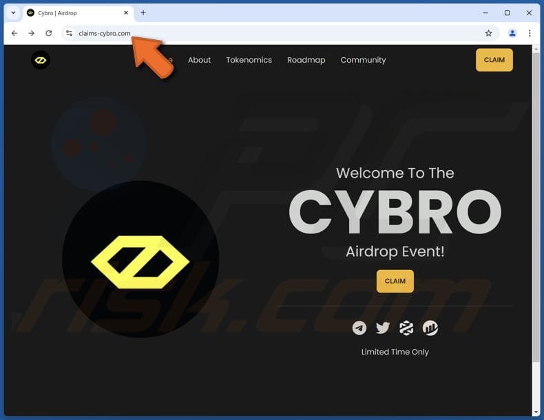 CYBRO Airdrop scam