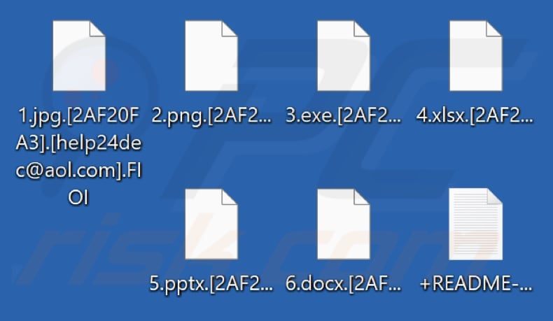 Files encrypted by FIOI ransomware (.FIOI extension)