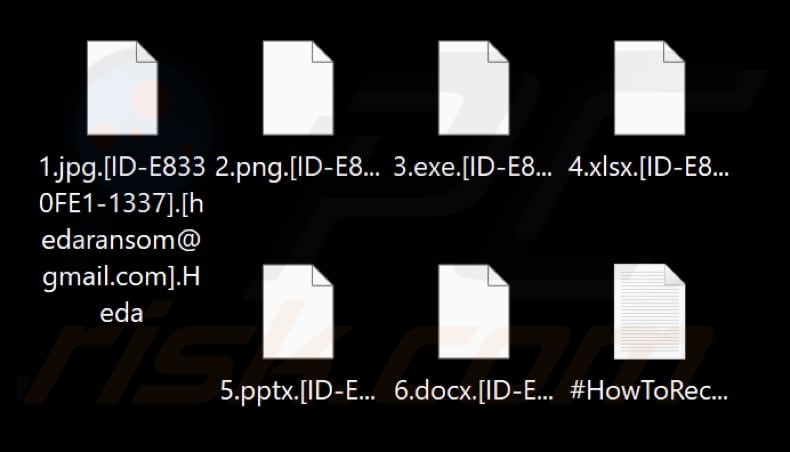Files encrypted by Heda ransomware (.Heda extension)