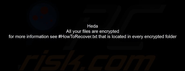 Heda ransomware wallpaper