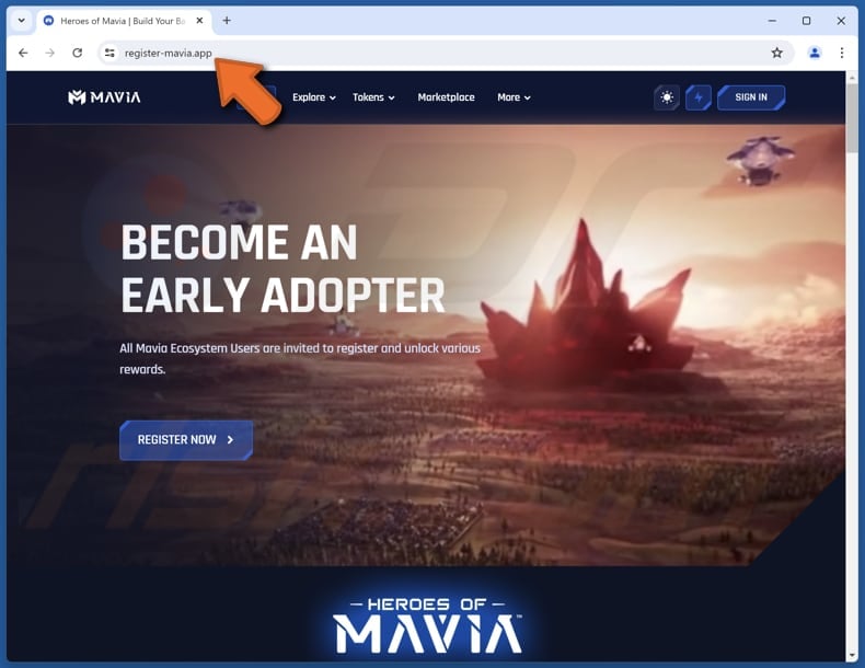 MAVIA Registration scam