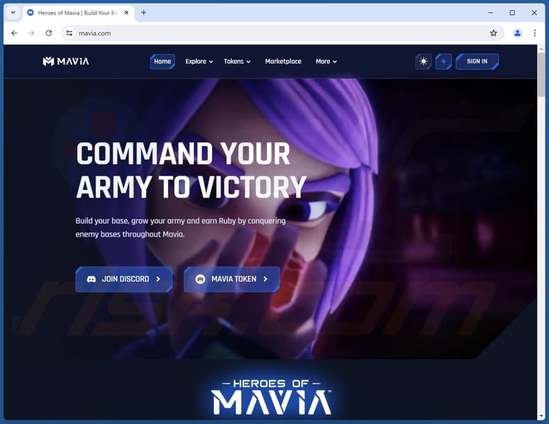 Mavia registration scam real website (mavia.com)