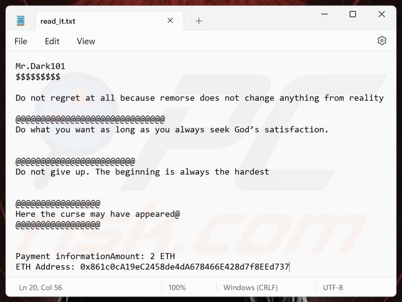 Mr.Dark101 ransomware ransom note (read_it.txt)