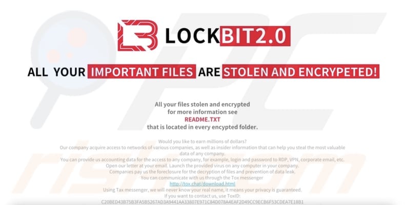 NotLockBit ransomware desktop wallpaper