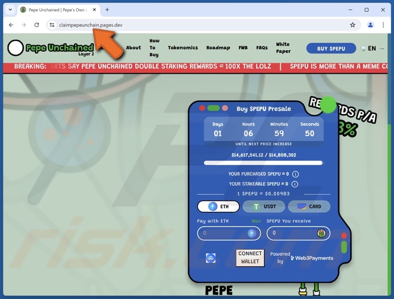 $PEPU Presale scam