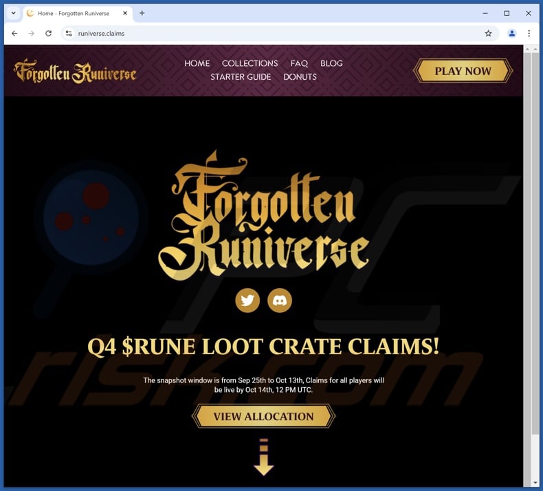 $RUNE Loot Crate Claims scam