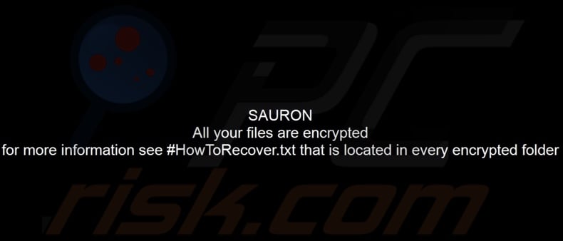 Sauron ransomware wallpaper