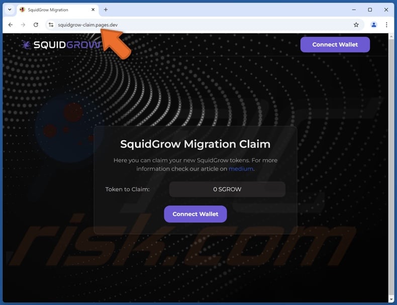 SquidGrow Migration Claim scam