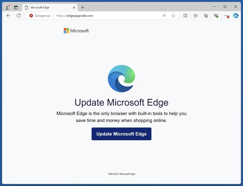 Fake Edge update site proliferating Warmcookie backdoor malware