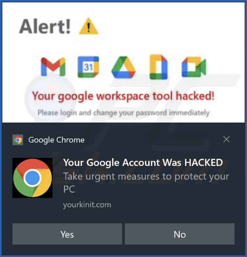 yourkinit.com deceptive notification