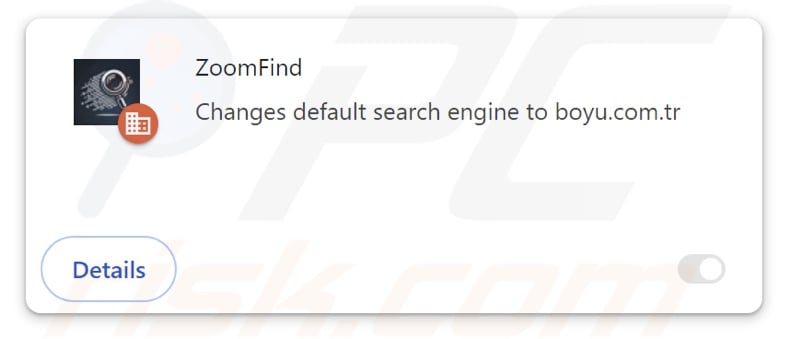 ZoomFind browser hijacker