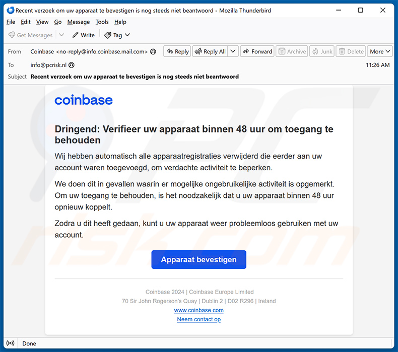 Coinbase email scam (2024-11-05)