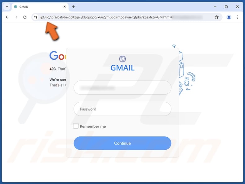 Email Has Not Been Validated scam email promoted phishing site