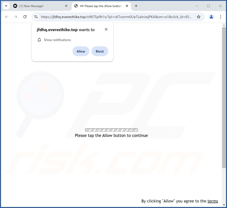 everesthike[.]top pop-up redirects