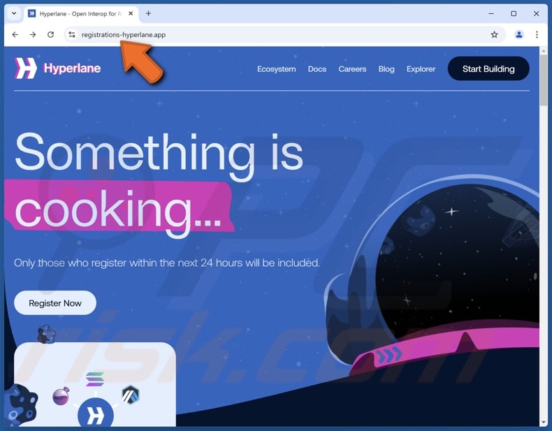 Hyperlane Registration scam