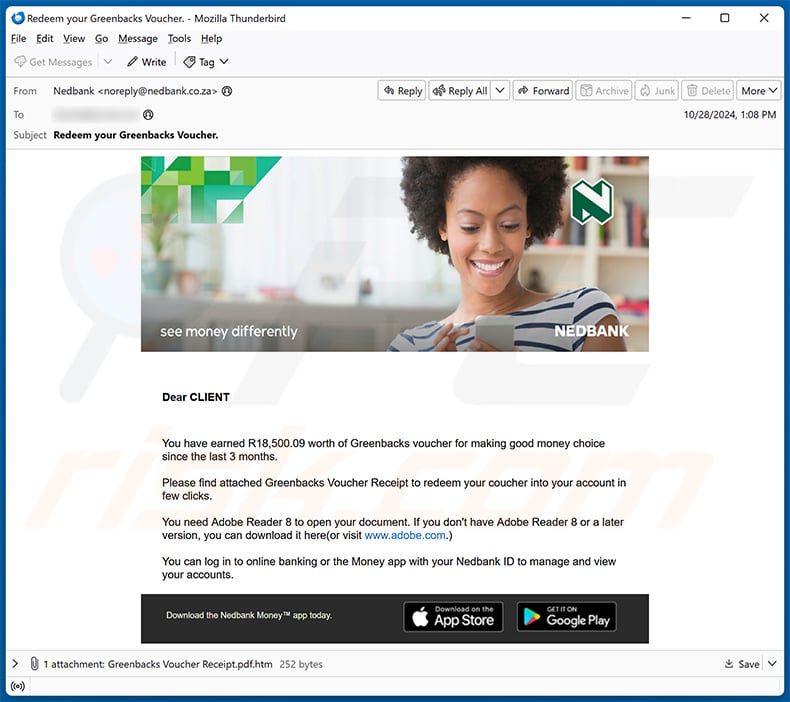 NEDBANK email scam (2024-11-19)