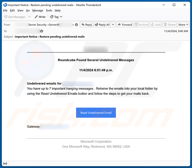 Roundcube Found Several Undelivered Messages email scam (2024-11-05)