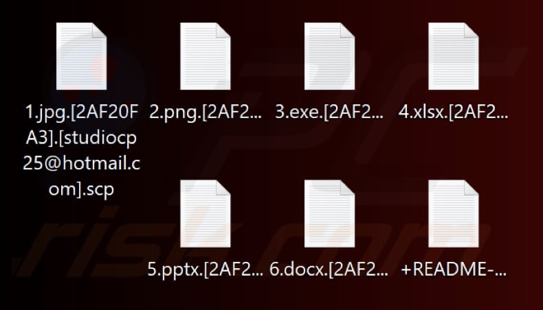 Files encrypted by Scp ransomware (.scp extension)