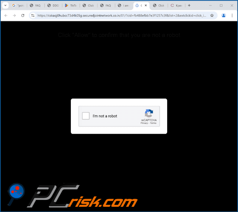 securedjointnetwork.co[.]in website appearance (GIF)