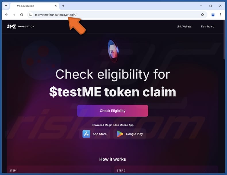 $testME Token Claim scam