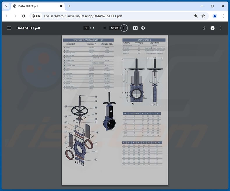 PDF document distributed via TotalEnergies email scam (2024-11-26)