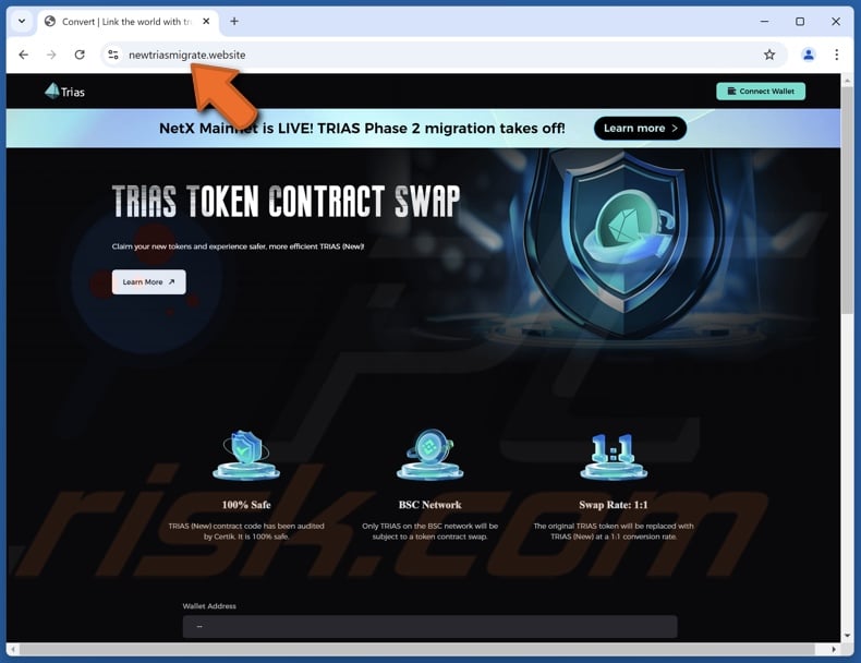 TRIAS Token Contract Swap scam