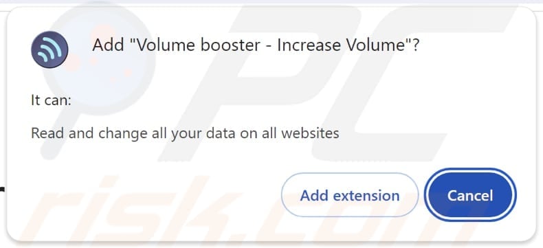 Volume booster - Increase Volume adware permissions