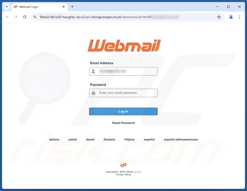 Webmail - Email Version Upgrade scam email promoted phishing site