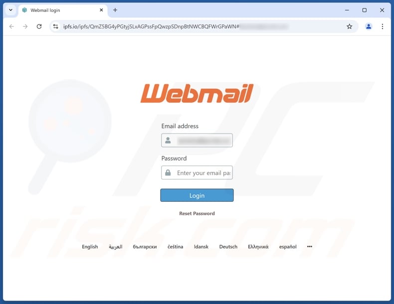 Webmail - Messages Are Yet To Reach Your Mailbox scam email promoted phishing site