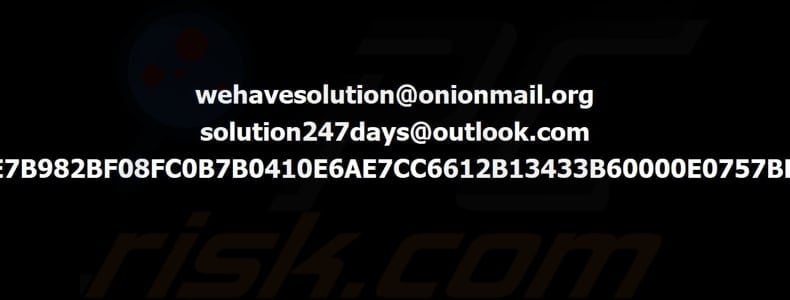 WeHaveSolution ransomware wallpaper